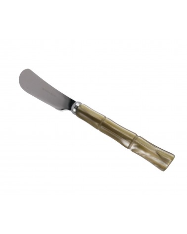 Couteau à beurre en bambou - Rivadossi Sandro - Couverts de luxe effet nacre - Fabriqué en Italie - champagne