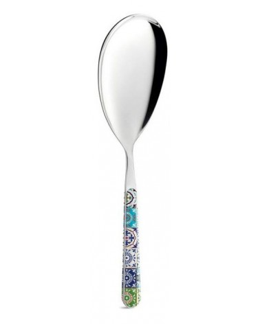Cuillère à risotto en majolique méditerranéenne Neva – Couverts créatifs en exclusivité sur Modalyssa -
