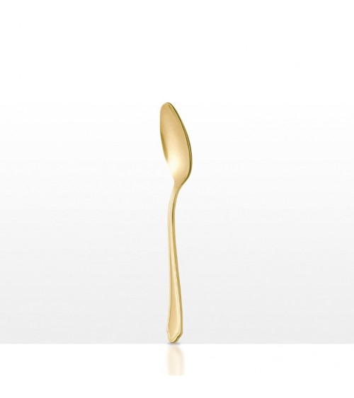 Besteck aus vergoldetem Edelstahl mit PVD-Beschichtung | Vintage-Gold | Kaffeelöffel Made in Italy | Neva kreatives Besteck |