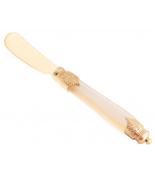 Spalmaburro Arianna Oro - Posate Acciaio Inox e Manico Madreperla - Made in Italy - Rivadossi Sandro - 