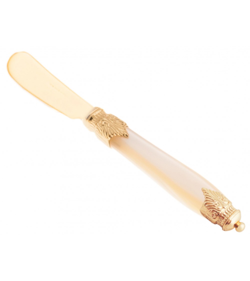 Spalmaburro Arianna Oro - Posate Acciaio Inox e Manico Madreperla - Made in Italy - Rivadossi Sandro - 