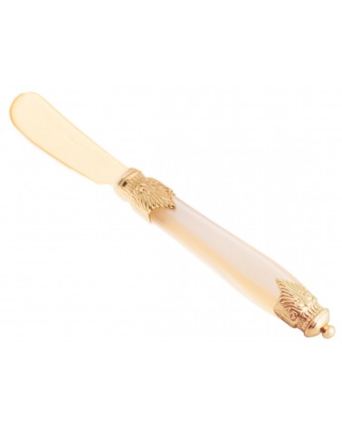 Spalmaburro Arianna Oro - Posate Acciaio Inox e Manico Madreperla - Made in Italy - Rivadossi Sandro - 