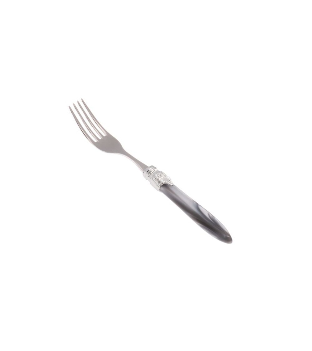 Tafelgabel-Set, 6-teilig, Griff aus Laura-Silber, Perlmutt - 