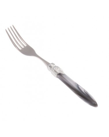 Tafelgabel-Set, 6-teilig, Griff aus Laura-Silber, Perlmutt - 
