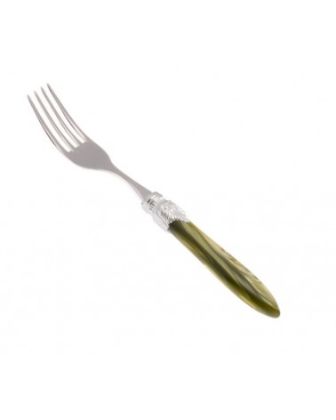 Ensemble de fourchettes de table 6 pièces Laura manche en nacre argenté - 