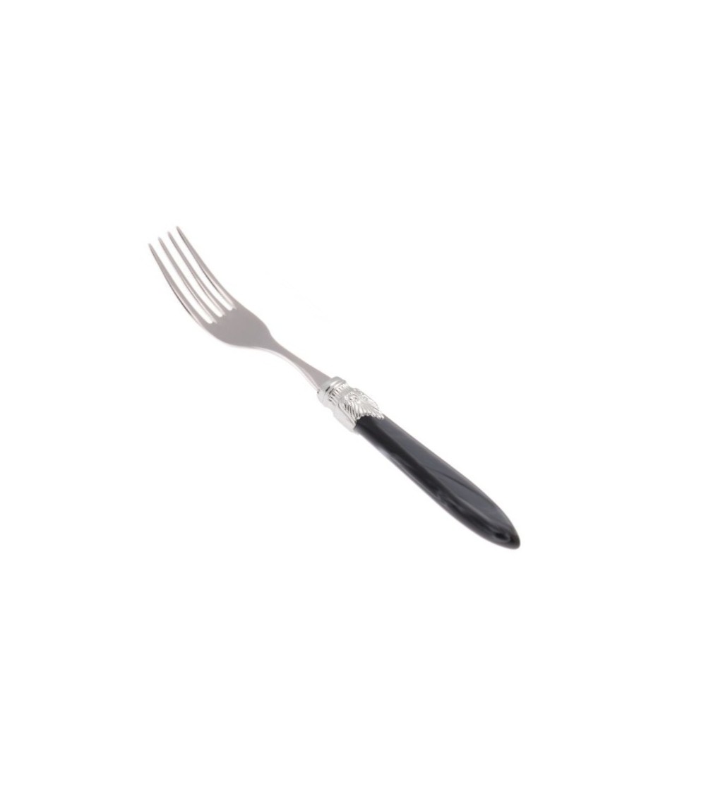 Tafelgabel-Set, 6-teilig, Griff aus Laura-Silber, Perlmutt - 