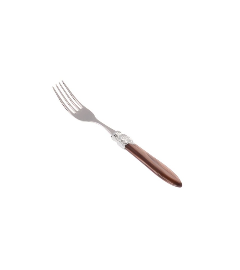 Forchetta Tavola Set 6 pz Laura Argento Manico Madreperlato - 
