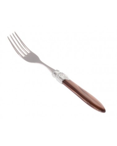Tafelgabel-Set, 6-teilig, Griff aus Laura-Silber, Perlmutt - 