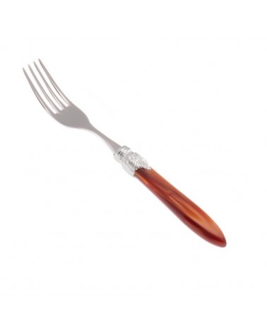 Tafelgabel-Set, 6-teilig, Griff aus Laura-Silber, Perlmutt - 