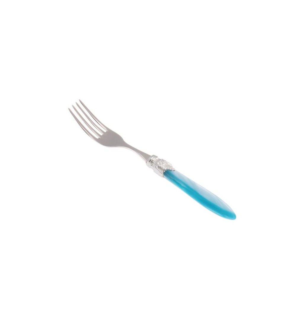 Tafelgabel-Set, 6-teilig, Griff aus Laura-Silber, Perlmutt - 