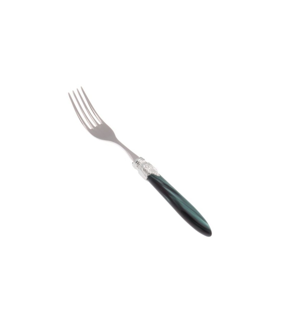Tafelgabel-Set, 6-teilig, Griff aus Laura-Silber, Perlmutt - 