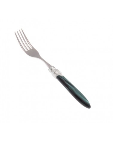 Tafelgabel-Set, 6-teilig, Griff aus Laura-Silber, Perlmutt - 