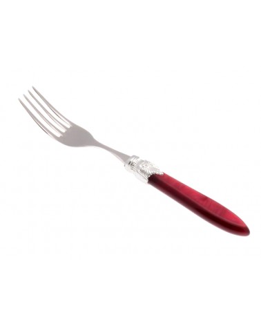 Tafelgabel-Set, 6-teilig, Griff aus Laura-Silber, Perlmutt - 