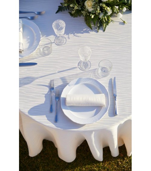 Tovaglia Elegante Tinta Unita - Modello Francese - Colore Avorio - Made in Italy -