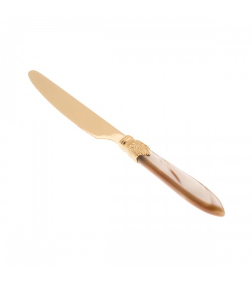Laura Oro Rivadossi Sandro Tafelmesser aus goldfarbenem PVD-Edelstahl – Luxus Made in Italy – Modalyssa –