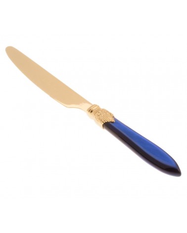 Coltello da Tavola Laura Oro Rivadossi Sandro in Acciaio Inox PVD Oro – Lusso Made in Italy - Modalyssa - 