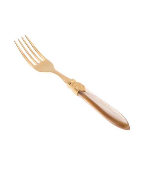 Fourchette de table dorée - Laura Oro Pvd de Rivadossi Sandro – Luxe Made in Italy | Modalyssa -