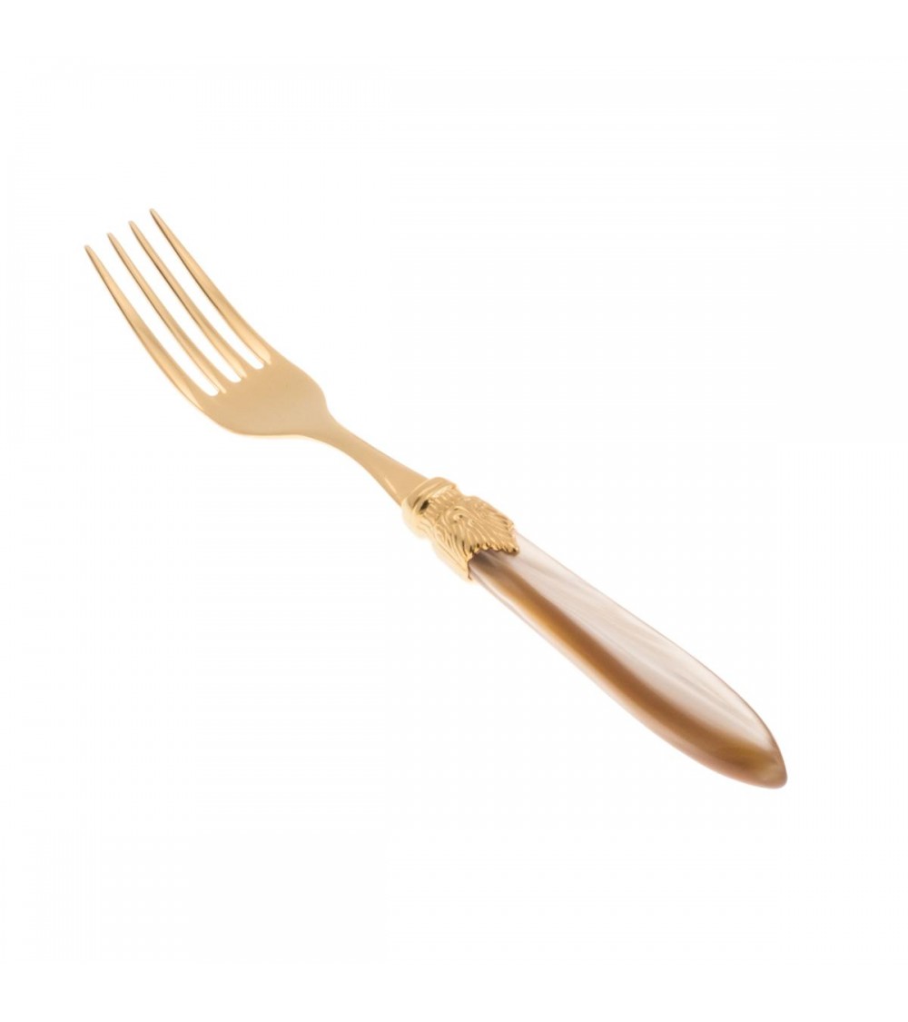 Golden Table Fork - Laura Oro Pvd by Rivadossi Sandro – Luxury Made in Italy | Modalyssa -