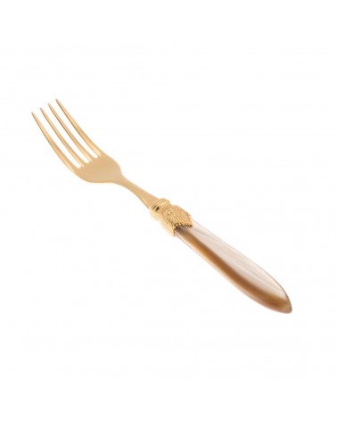 Golden Table Fork - Laura Oro Pvd by Rivadossi Sandro – Luxury Made in Italy | Modalyssa -
