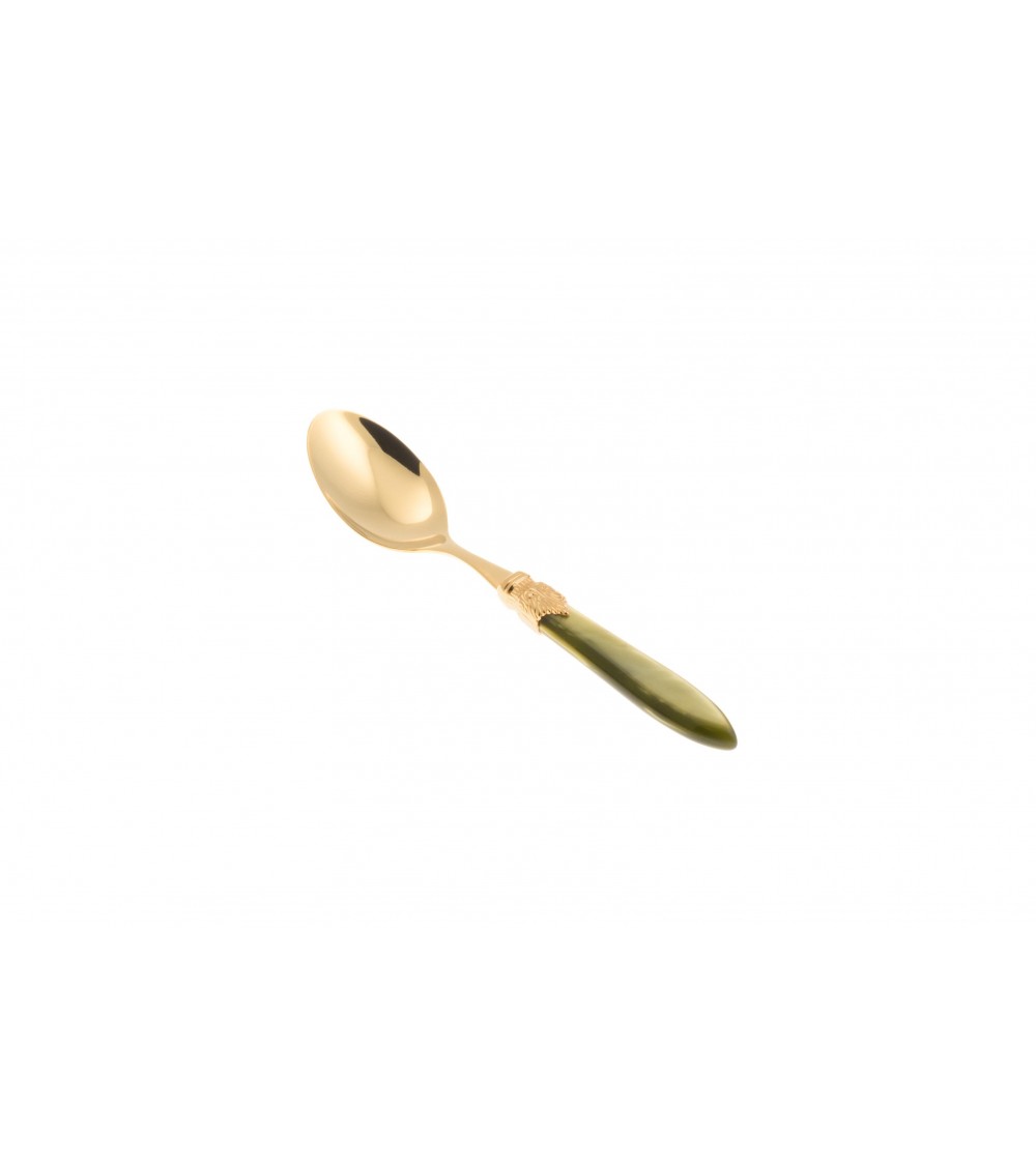 Laura Gold Soup Spoon Rivadossi Sandro - Luxury PVD Gold Cutlery Made in Italy - Modalysssa -