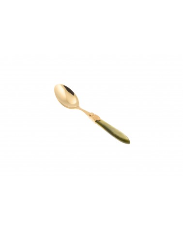 Laura Gold Soup Spoon Rivadossi Sandro - Luxury PVD Gold Cutlery Made in Italy - Modalysssa -