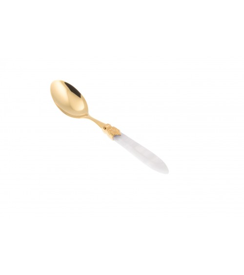 Cuillère à Soupe Laura Gold Rivadossi Sandro - Couverts de Luxe en Or PVD Fabriqués en Italie - Modalysssa -