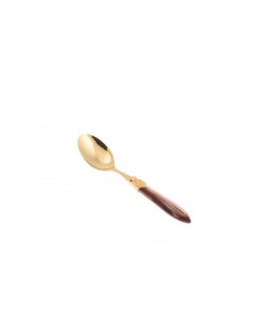 Cuillère à Soupe Laura Gold Rivadossi Sandro - Couverts de Luxe en Or PVD Fabriqués en Italie - Modalysssa -