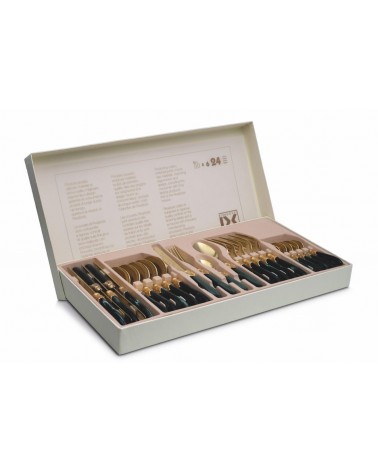 Laura Argento Set 24 Pezzi Posate Colorate - Scatola Regalo - Rivadossi Sandro - 