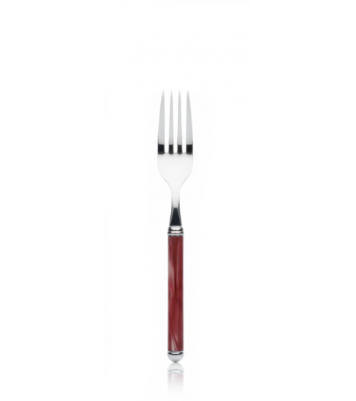 Fourchette à fruits Rodi - Couverts modernes en acier inoxydable et manche en nacre Rivadossi Sandro - Fabriqué en Italie -