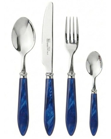 Posate Rivadossi Sandro: Agata Set 24 Pz Manico Madreperlato in Stile Moderno - 