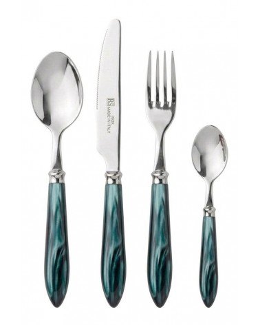 Posate Rivadossi Sandro: Agata Set 24 Pz Manico Madreperlato in Stile Moderno - 