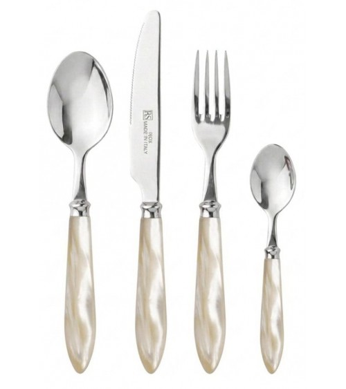 Couverts Rivadossi Sandro : Ensemble Agata 4 pièces Couverts de table en nacre de style moderne - 