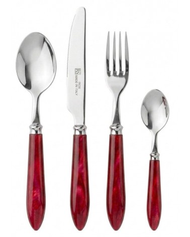 Couverts Rivadossi Sandro : Ensemble Agata 4 pièces Couverts de table en nacre de style moderne - 