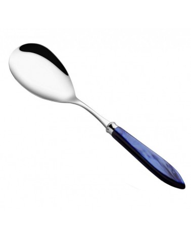 Mestolo Risotto Agata Rivadossi Sandro in Acciaio Inox 18/10 – Design Moderno Made in Italy - blu smeraldo