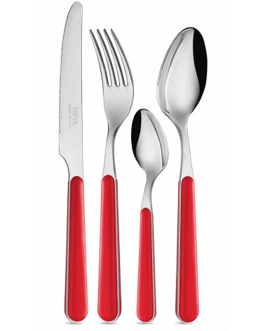 copy of Posate Bistrot Neva Posateria Creativa - Acciaio Inox e Manico colore rosso corallo.
