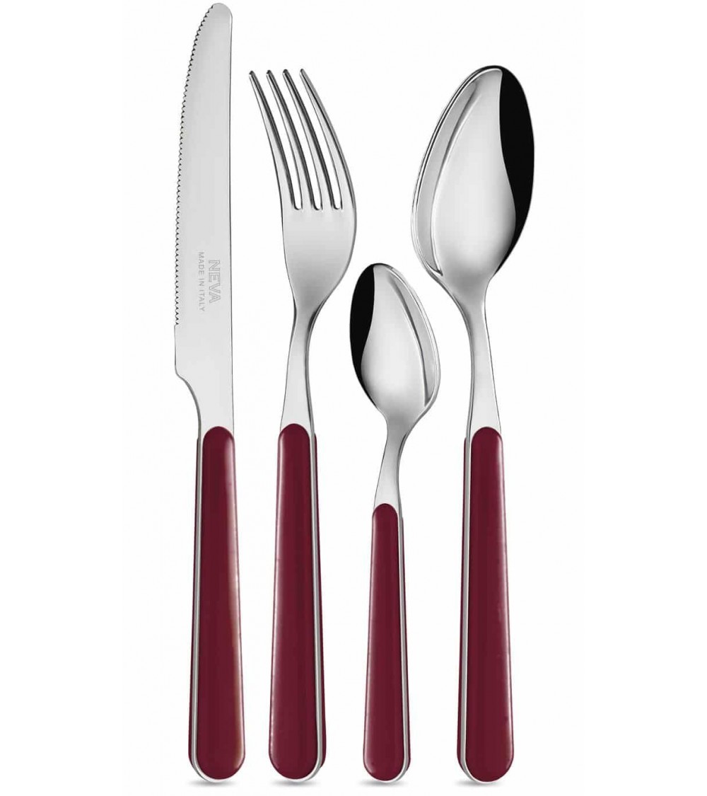 copy of Posate Bistrot Neva Posateria Creativa - Acciaio Inox e Manico Bordeaux - 