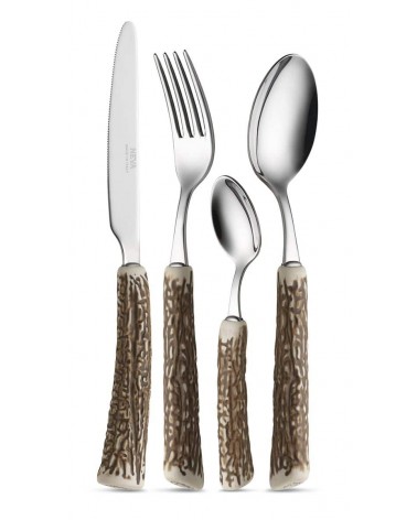 Besteckset 24-teilig Neva Creative Besteck Hirschhorn | 18/10 Stahl -