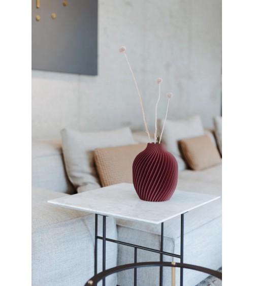 Vase von Design Kivan | Spirale aus PLA und Glas – Yliaca -