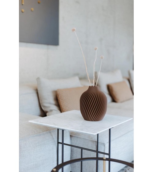 Vase by Design Kivan | Spiral in PLA and Glass – Yliaca -