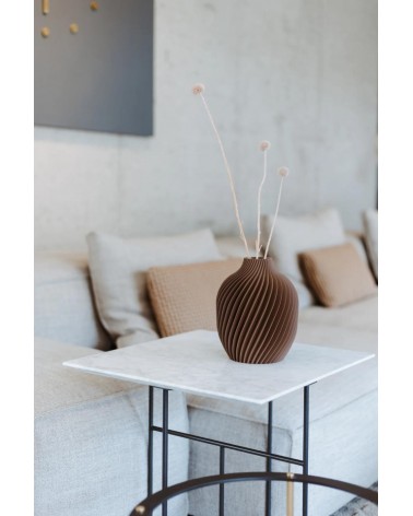 Vase von Design Kivan | Spirale aus PLA und Glas – Yliaca -