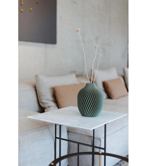 Vase par Design Kivan | Spirale en PLA et Verre – Yliaca -