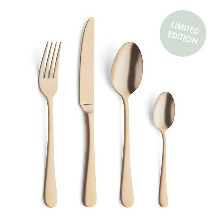 Gold PVD Cutlery in Stainless Steel Set 24Pcs - Austin - Amefa -