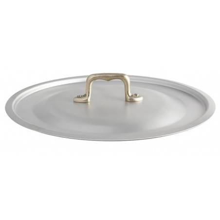 Professionelle ligurische Kasserolle aus Aluminium mit Deckel - 
