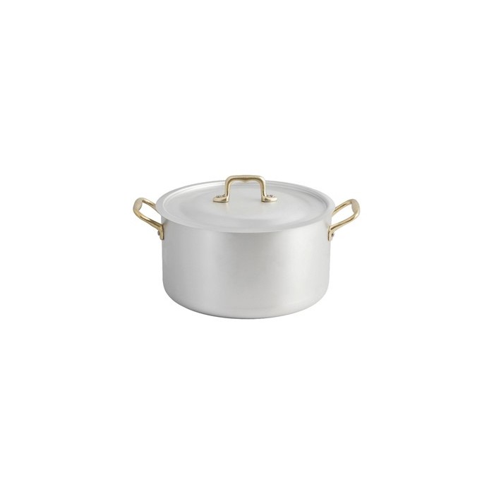 Professional Aluminum Casserole 2 handles with brass lid -  - 