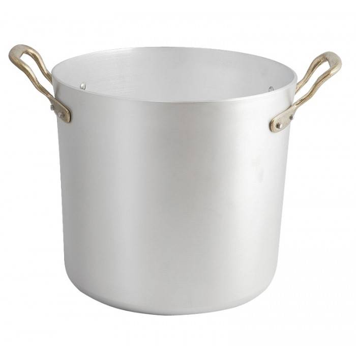 Marmite Cylindrique Professionnelle En Aluminium Avec Couvercle - 