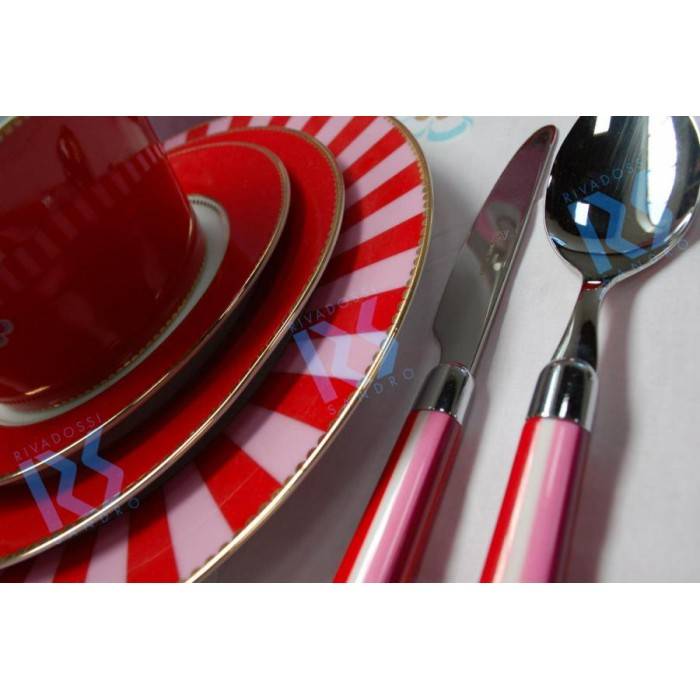 Posate Colorate a Righe - Naif Caramel - Rivadossi Sandro - 