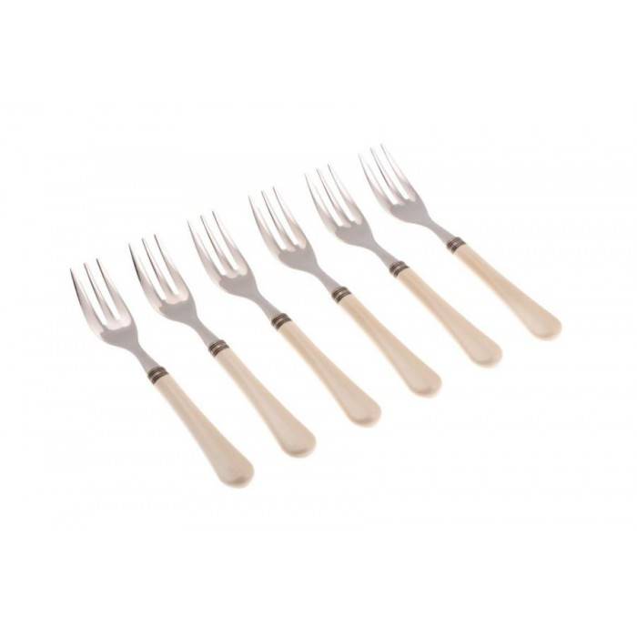 Giulietta Set 6 tlg. Dessertgabeln Besteck Rivadossi - 