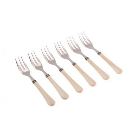 Giulietta Set 6 tlg. Dessertgabeln Besteck Rivadossi - 