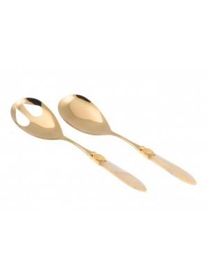 Rivadossi Oro Pvd Besteck - Laura Oro - Set 2-teilig Salat -
