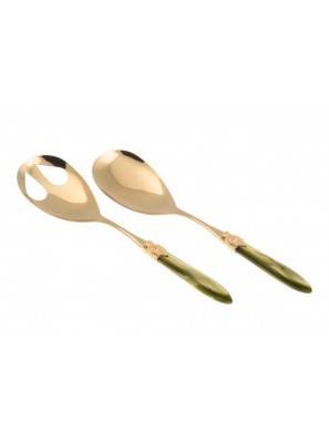 Rivadossi Oro Pvd Cutlery - Laura Oro - Set 2pcs Salad -  - 
